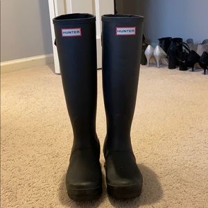 Tall Black Hunter Boots